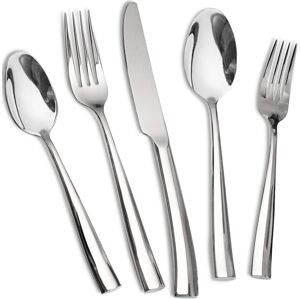 Dazzed Corner - 20-Piece Silverware Set, Glossy Stainless Steel Flatware Service for 4 - NY8JPSC Dazzed Corner - 20-Piece Silverware Set, Glossy Stainless Steel Flatware Service for 4 - NY8JPSC