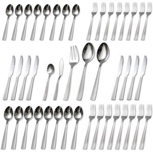 KOOMADE - Flatware Empire20/ 40/ Stainless Steel Textured Finish Dishwasher Safe Includes Salad Fork Knife Spoon - 45PCS KOOMADE - Flatware Empire20/ 40/ Stainless Steel Textured Finish Dishwasher Safe Includes Salad Fork Knife Spoon - 45PCS