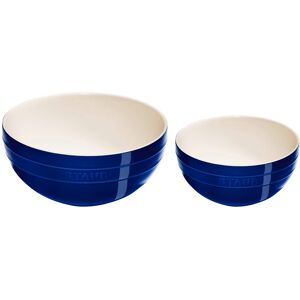 Staub - Ceramic 2-pc Nested Mixing Bowl Set - Dark Blue Staub - Ceramic 2-pc Nested Mixing Bowl Set - Dark Blue