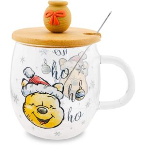 Disney - Winnie the Pooh Holiday 17-Ounce Glass Coffee Mug With Lid and Spoon - Clear Disney - Winnie the Pooh Holiday 17-Ounce Glass Coffee Mug With Lid and Spoon - Clear
