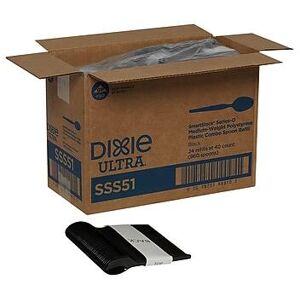 Dixie - Ultra Series-O Plastic Spoon Refills, Medium-Weight, 960/Carton - Black Dixie - Ultra Series-O Plastic Spoon Refills, Medium-Weight, 960/Carton - Black