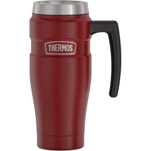 Thermos - 16-Ounce Stainless King Vacuum-Insulated Stainless Steel Travel Mug - Matte Red Thermos - 16-Ounce Stainless King Vacuum-Insulated Stainless Steel Travel Mug - Matte Red