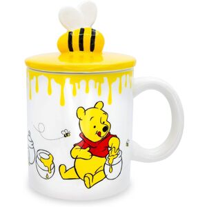 Disney - Winnie The Pooh Hunny Pot Ceramic Mug With Lid Holds 18 Ounces - Yellow Disney - Winnie The Pooh Hunny Pot Ceramic Mug With Lid Holds 18 Ounces - Yellow