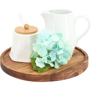 MegaChef - 10 Inch Acacia Wood Lazy Susan Tray - Brown MegaChef - 10 Inch Acacia Wood Lazy Susan Tray - Brown