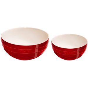 Staub - Ceramic 2-pc Nested Mixing Bowl Set - Cherry Staub - Ceramic 2-pc Nested Mixing Bowl Set - Cherry