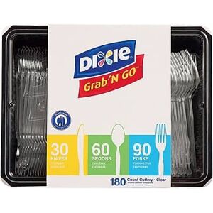 Dixie - Grab'N Go Plastic Assorted Cutlery Keeper, Heavy-Weight, 180/Pack - Clear Dixie - Grab'N Go Plastic Assorted Cutlery Keeper, Heavy-Weight, 180/Pack - Clear