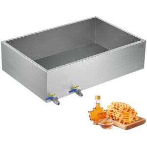VEVOR - Maple Syrup Evaporator Pan, 35 Gallon, 509 Cups of 8.8oz Maple Syrup, Flat Evaporator Pan,2 Valves and 3 Heating Methods - Silver VEVOR - Maple Syrup Evaporator Pan, 35 Gallon, 509 Cups of 8.8oz Maple Syrup, Flat Evaporator Pan,2 Valves and 3 Heating Methods - Silver