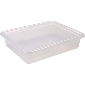 Storex - Flat Storage Tray with Lid, Clear Storex - Flat Storage Tray with Lid, Clear