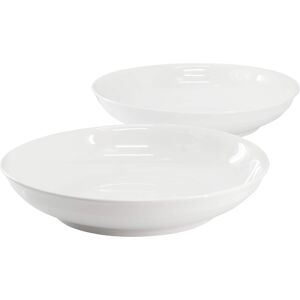 Gibson - Home 2 Piece 11 Inch Round Fine Ceramic Serving Bowl Set - White Gibson - Home 2 Piece 11 Inch Round Fine Ceramic Serving Bowl Set - White