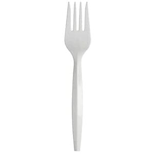Dixie - Plastic Fork 6", Medium-Weight, 1000/Pack - White Dixie - Plastic Fork 6", Medium-Weight, 1000/Pack - White