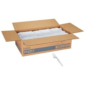 Dixie - Plastic Fork, Heavy-Weight, 1000/Carton - White Dixie - Plastic Fork, Heavy-Weight, 1000/Carton - White