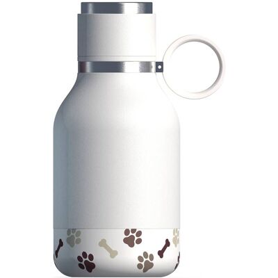 Asobu - 33-Oz Insulated Water Bottle with Removable Dog Bowl - White Asobu - 33-Oz Insulated Water Bottle with Removable Dog Bowl - White