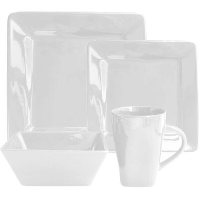 American Atelier - Kingsley 16-Piece Dinner Set - White American Atelier - Kingsley 16-Piece Dinner Set - White