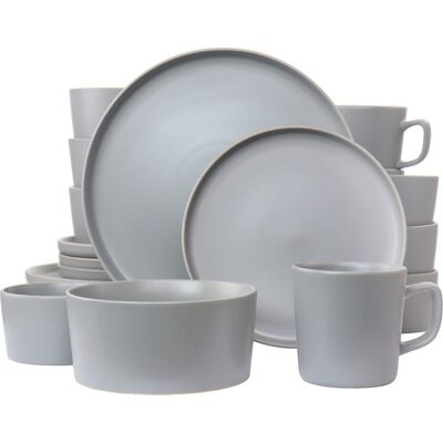 Elama - Luxmatte Light Grey 20 Piece Dinnerware Set - Light Gray Elama - Luxmatte Light Grey 20 Piece Dinnerware Set - Light Gray