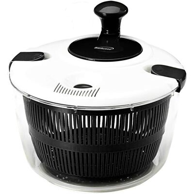 Brentwood - Salad Spinner with 5-Qt. Serving Bowl - Black Brentwood - Salad Spinner with 5-Qt. Serving Bowl - Black