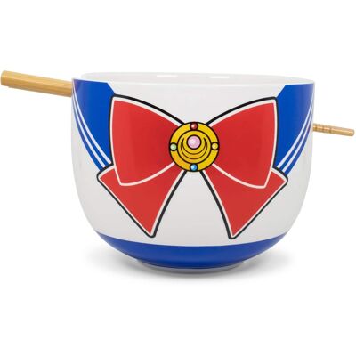 Just Funky - Sailor Moon Japanese Dinnerware Set 16-Ounce Ramen Bowl, Chopsticks - Blue Just Funky - Sailor Moon Japanese Dinnerware Set 16-Ounce Ramen Bowl, Chopsticks - Blue