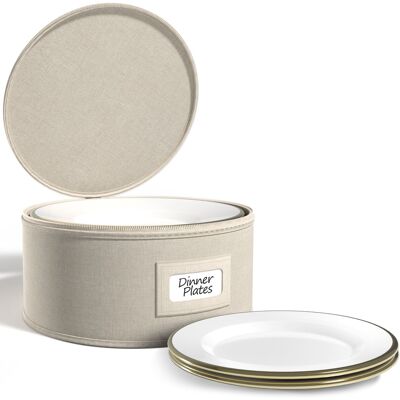 Sorbus - China Storage Containers – Dinnerware Organizer for Dinner Plates with Lid (Holds Service for 12) Dish Organizer - Beige Sorbus - China Storage Containers – Dinnerware Organizer for Dinner Plates with Lid (Holds Service for 12) Dish Organizer - Beige
