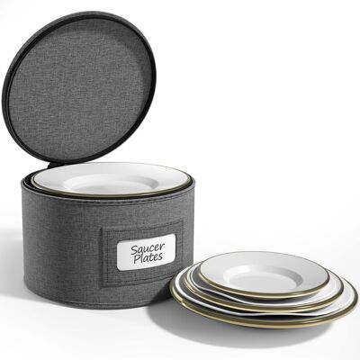 Sorbus - China Storage Saucer Plate Container Dinnerware Organizer (1 Piece) - Gray Sorbus - China Storage Saucer Plate Container Dinnerware Organizer (1 Piece) - Gray