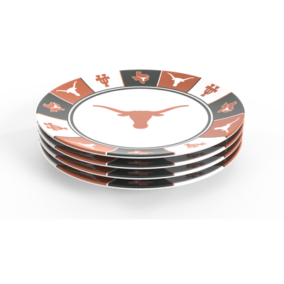 Tervis - Texas Longhorns Four-Piece Melamine Dinner Plate Set - Multicolor Tervis - Texas Longhorns Four-Piece Melamine Dinner Plate Set - Multicolor