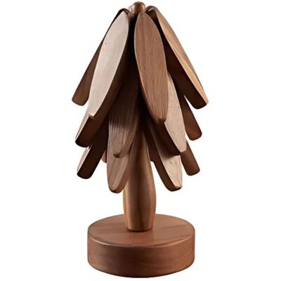 Kitcheniva - Tree Design Wooden Trivets - Heat Resistant Bamboo Coasters for Hot Cups, Mugs, and Pots - Dark brown Kitcheniva - Tree Design Wooden Trivets - Heat Resistant Bamboo Coasters for Hot Cups, Mugs, and Pots - Dark brown