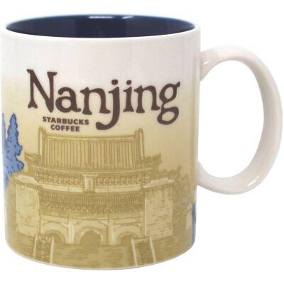 Starbucks - Global Icon Series Nanjing Ceramic Mug, 16 Oz - Blue Starbucks - Global Icon Series Nanjing Ceramic Mug, 16 Oz - Blue