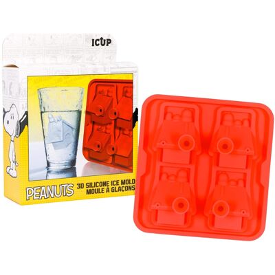 ICUP - Peanuts Snoopy Doghouse Molded Silicone Ice Cube Tray Makes 4 - Red ICUP - Peanuts Snoopy Doghouse Molded Silicone Ice Cube Tray Makes 4 - Red