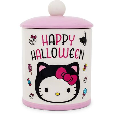 Silver Buffalo - Sanrio Hello Kitty Cat "Happy Halloween" Ceramic Snack Jar 8 Inches Tall - Black Silver Buffalo - Sanrio Hello Kitty Cat "Happy Halloween" Ceramic Snack Jar 8 Inches Tall - Black