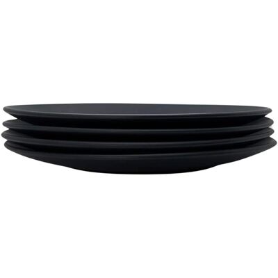 Zulay Kitchen - Contour Dinner Plate - Set of 4 - Slate Zulay Kitchen - Contour Dinner Plate - Set of 4 - Slate