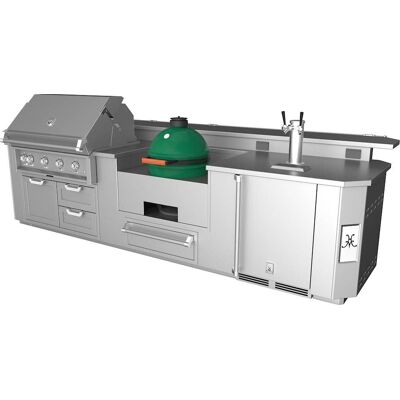 Hestan - GE Series 12' Outdoor Living Suite - Silver Hestan - GE Series 12' Outdoor Living Suite - Silver