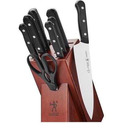 Henckels - International Solution 10-pc Knife Block Set - Brown Henckels - International Solution 10-pc Knife Block Set - Brown