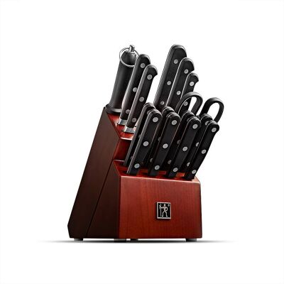 Henckels - Classic Precision 16-pc Knife Block Set - Black Henckels - Classic Precision 16-pc Knife Block Set - Black