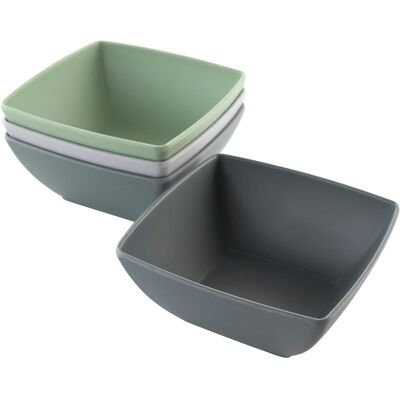 Gibson - Home Grayson 4 Piece 6 Inch Melamine Bowl Set Colors - Assorted Gibson - Home Grayson 4 Piece 6 Inch Melamine Bowl Set Colors - Assorted