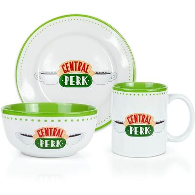 Ukonic - Friends Central Perk Coffee House Dining Set Collection 3-Piece Dinner Set - Green Ukonic - Friends Central Perk Coffee House Dining Set Collection 3-Piece Dinner Set - Green