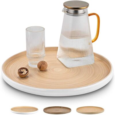 Lexa - Bamboo Serving Tray, 16 Inch - White Lexa - Bamboo Serving Tray, 16 Inch - White