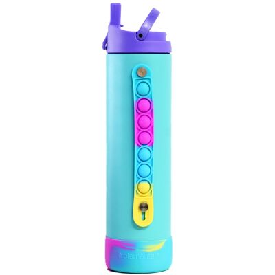 Elemental - Iconic Pop Stainless Steel Fidget Water Bottle 20 Oz Flip-open Sports Cap - Blue Tie Dye Elemental - Iconic Pop Stainless Steel Fidget Water Bottle 20 Oz Flip-open Sports Cap - Blue Tie Dye