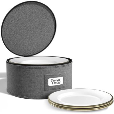 Sorbus - China Storage Containers – Dinnerware Organizer for Dinner Plates with Lid (Holds Service for 12) Dish Organizer - Gray Sorbus - China Storage Containers – Dinnerware Organizer for Dinner Plates with Lid (Holds Service for 12) Dish Organizer - Gray