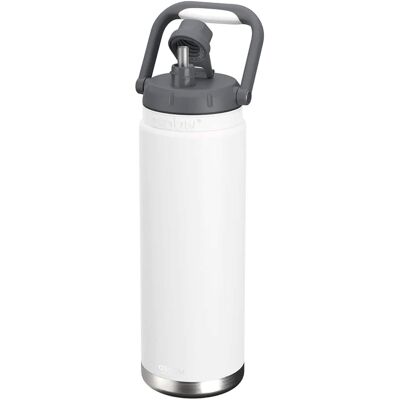 Asobu - Canyon 48-Oz Insulated Water Bottle with Full Hand Comfort Handle - White Asobu - Canyon 48-Oz Insulated Water Bottle with Full Hand Comfort Handle - White