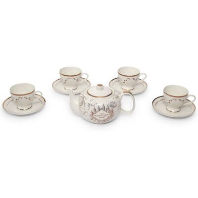Ukonic - Harry Potter Marauders Map 10-Piece Porcelain Tea Set - White Ukonic - Harry Potter Marauders Map 10-Piece Porcelain Tea Set - White