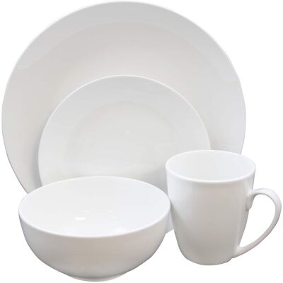 Gibson - Home Ogalla 16 Piece Dinnerware Set - White Gibson - Home Ogalla 16 Piece Dinnerware Set - White