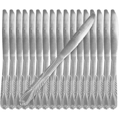 Gibson - Everyday Jasper 18 Piece Dinner Knife Set - Silver Gibson - Everyday Jasper 18 Piece Dinner Knife Set - Silver