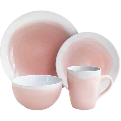 American Atelier - Oasis 16 PC Dinner Set - Pink American Atelier - Oasis 16 PC Dinner Set - Pink