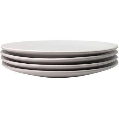 Zulay Kitchen - Contour Salad Plate - Set of 4 - White Zulay Kitchen - Contour Salad Plate - Set of 4 - White