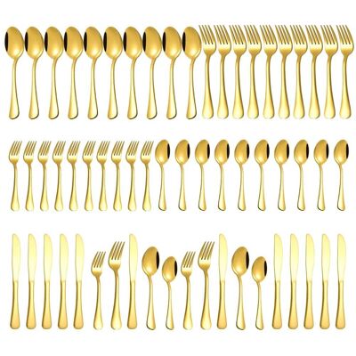 Dazzed Corner - Silverware Set for 12,Stainless Steel Shiny Flatware Set,60 Pieces - Gold Dazzed Corner - Silverware Set for 12,Stainless Steel Shiny Flatware Set,60 Pieces - Gold