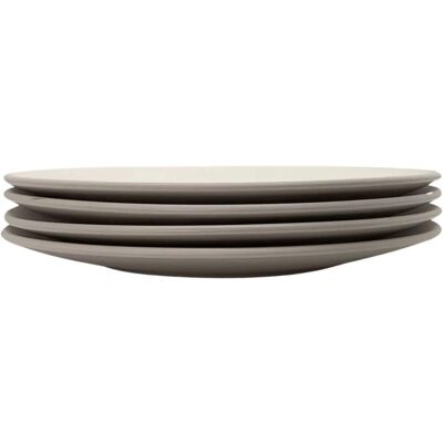 Zulay Kitchen - Contour Dinner Plate - Set of 4 - Beige Zulay Kitchen - Contour Dinner Plate - Set of 4 - Beige