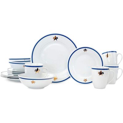 Ukonic - Star Trek: The Next Generation Dinnerware Sets 16-Piece Ceramic Dinner Set - White Ukonic - Star Trek: The Next Generation Dinnerware Sets 16-Piece Ceramic Dinner Set - White