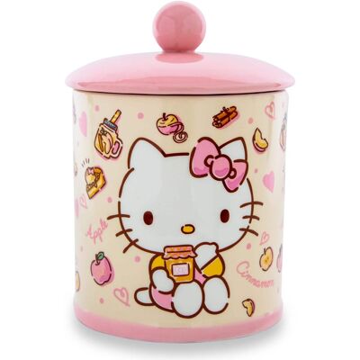 Silver Buffalo - Sanrio Hello Kitty Apples and Cinnamon Ceramic Snack Jar 8 Inches Tall - Pink Silver Buffalo - Sanrio Hello Kitty Apples and Cinnamon Ceramic Snack Jar 8 Inches Tall - Pink