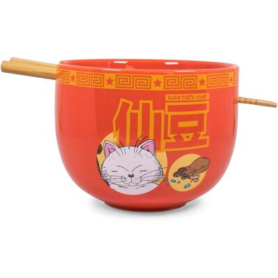 Just Funky - Dragon Ball Z Karin Japanese Dinnerware Set 16-Ounce Ramen Bowl and Chopsticks - Red Just Funky - Dragon Ball Z Karin Japanese Dinnerware Set 16-Ounce Ramen Bowl and Chopsticks - Red