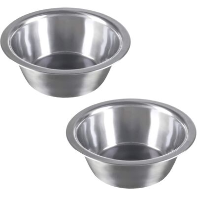 PetMaker - Set of 2 Stainless-Steel Hanging Dog Bowls - 20oz Each - Silver PetMaker - Set of 2 Stainless-Steel Hanging Dog Bowls - 20oz Each - Silver