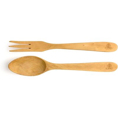 Berard - Contour 12-Inch Olive Wood Salad Servers, 2 Piece Set - Brown Berard - Contour 12-Inch Olive Wood Salad Servers, 2 Piece Set - Brown