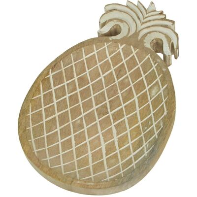 PD Home & Garden - 12 Inch Hand Carved Pineapple Wooden Serving Tray Decorative Serveware Platter - Brown PD Home & Garden - 12 Inch Hand Carved Pineapple Wooden Serving Tray Decorative Serveware Platter - Brown